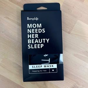 Bumplife Sleep Mask - Black Eye Mask. Reads: Napping for Two pregnancy Gift
